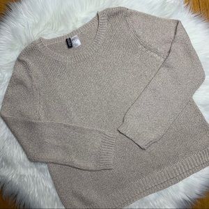 H&M • Metallic Pink Sweater